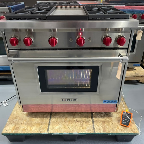 Wolf GR364G - 36” 4 Burner W/ Griddle All-Gas Range