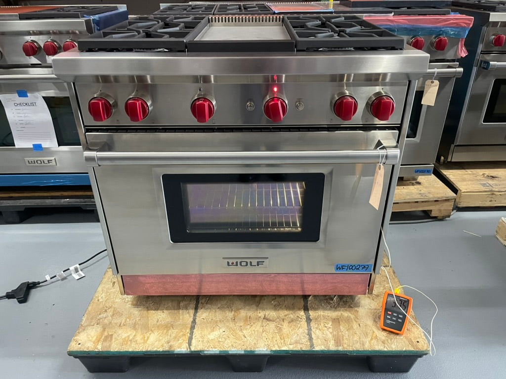Wolf GR364G - 36” 4 Burner W/ Griddle All-Gas Range