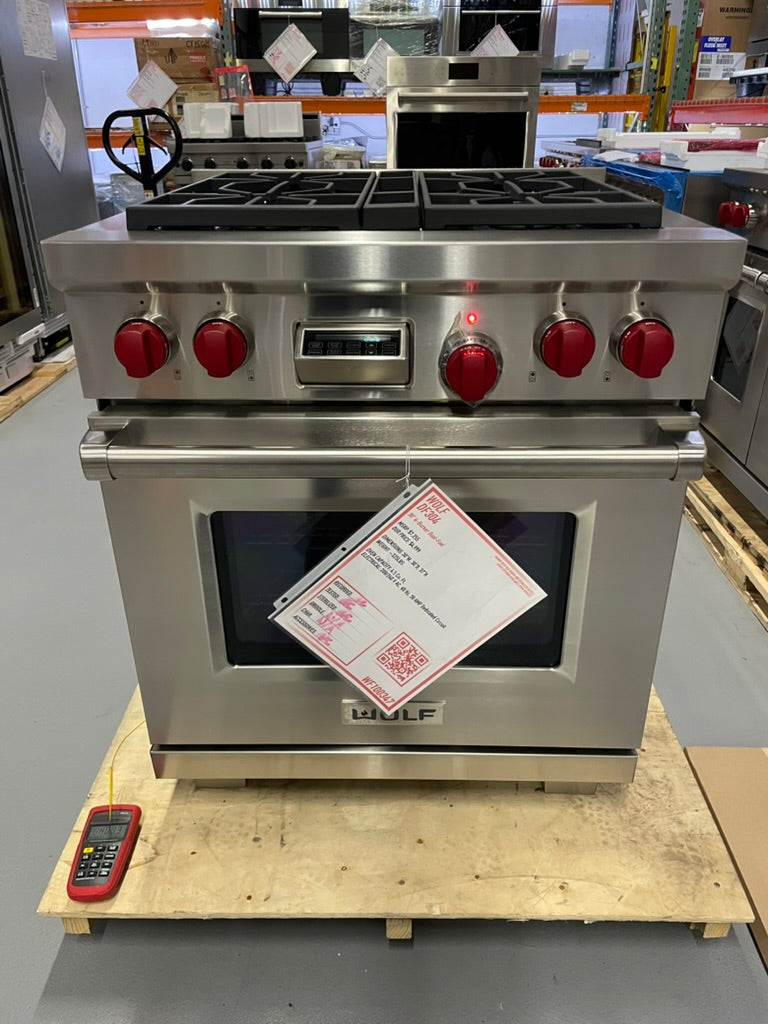 Wolf DF304 - 30” 4-Burner Dual-Fuel Range