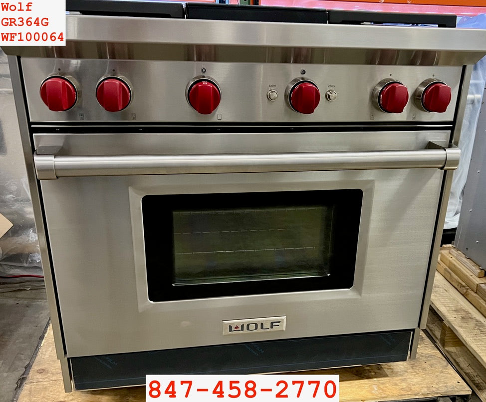 Wolf GR364G - 36” 4 Burner All-Gas Range W/ Griddle