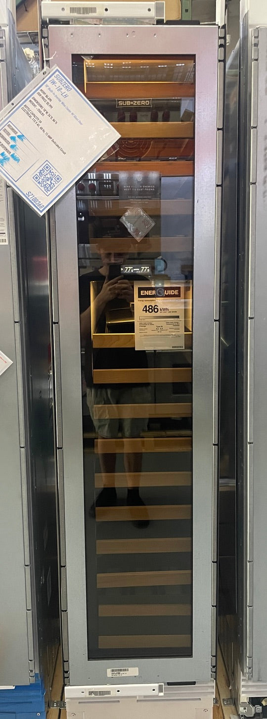 SubZero IW-18-LH - 18" Column Wine Refrigerator