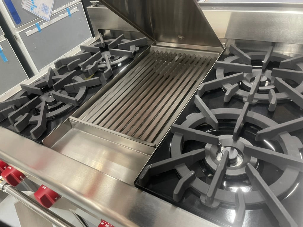 Wolf R364C - 36” 4 Burner All-Gas Range W/ Char