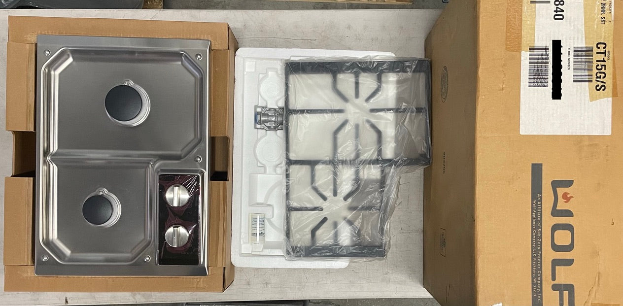 Wolf CT15G/S - 15” Gas Cooktop