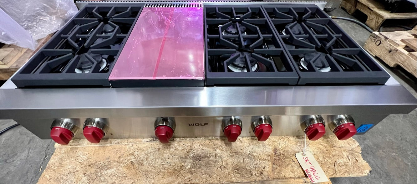Wolf SRT486G - 48" 6 Burner Rangetop W/ Griddle