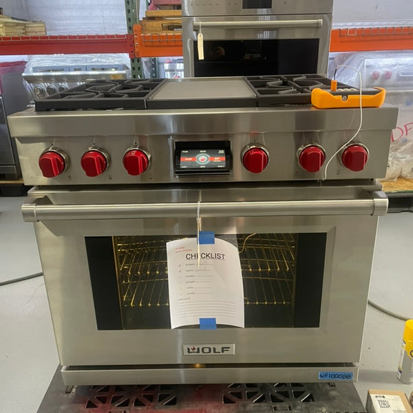 Wolf DF36450G - 36” 4 Burner New-Style Range W/ Griddle