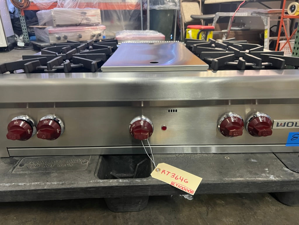 Wolf RT364C - 36" 4-Burner Rangetop W/ Char