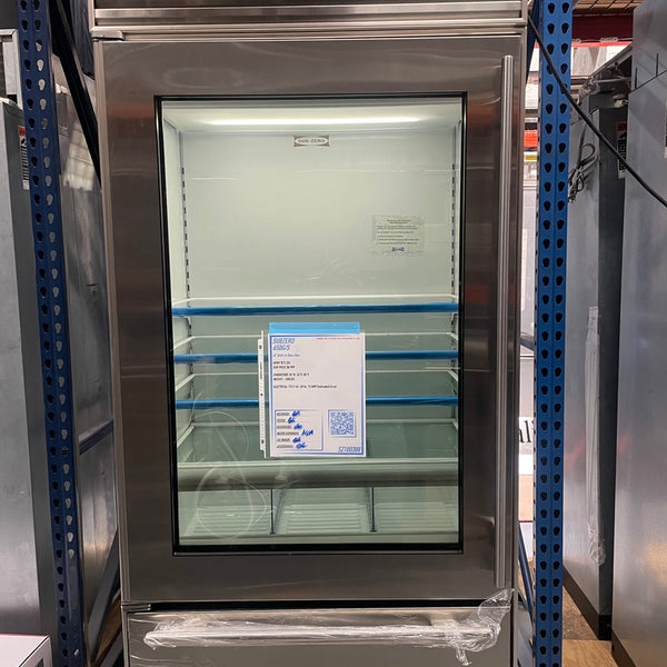 SubZero 650G/S-Left Hinge 36" Over-Under Refrigerator/Freezer W/ Glass Door