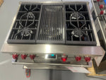 Wolf DF364C - 36" 4-Burner Dual-Fuel Range W/ Char