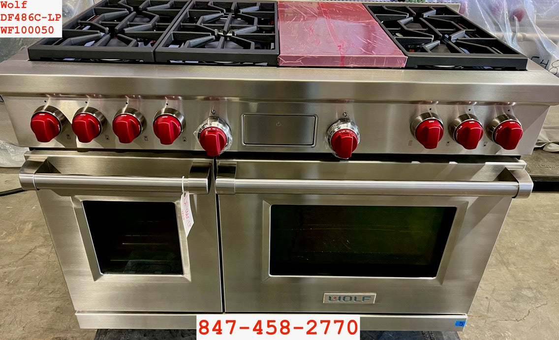 Wolf DF486C-LP - 48” 6 Burner LP W/ Char Range
