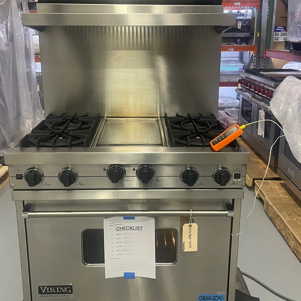 Viking VGIC365-4GSS - 36" 4-Burner Range W/ Griddle
