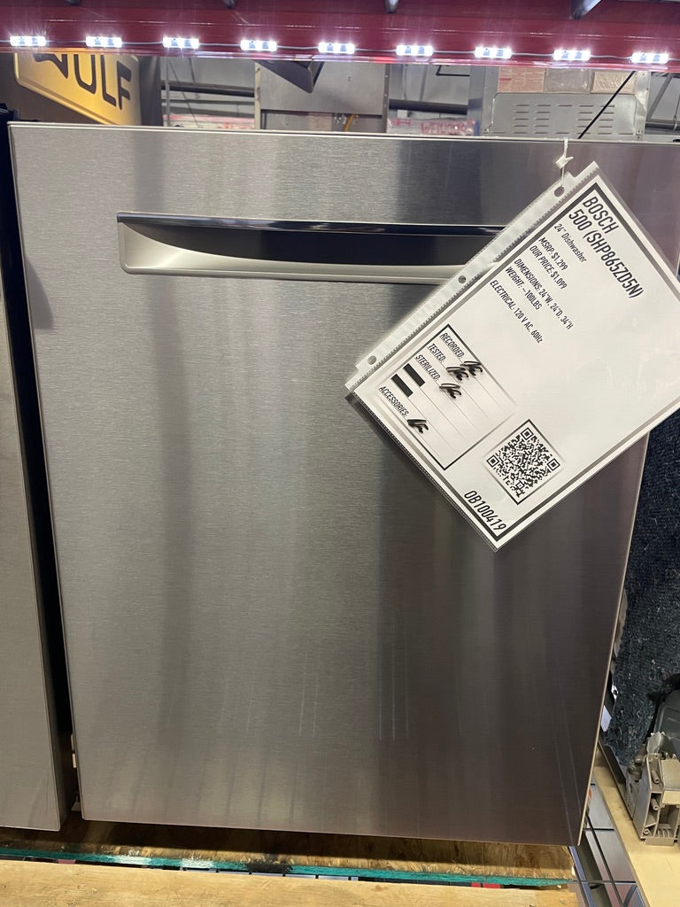Bosch 500 SHP865ZD5N - 24" Stainless Steel Dishwasher