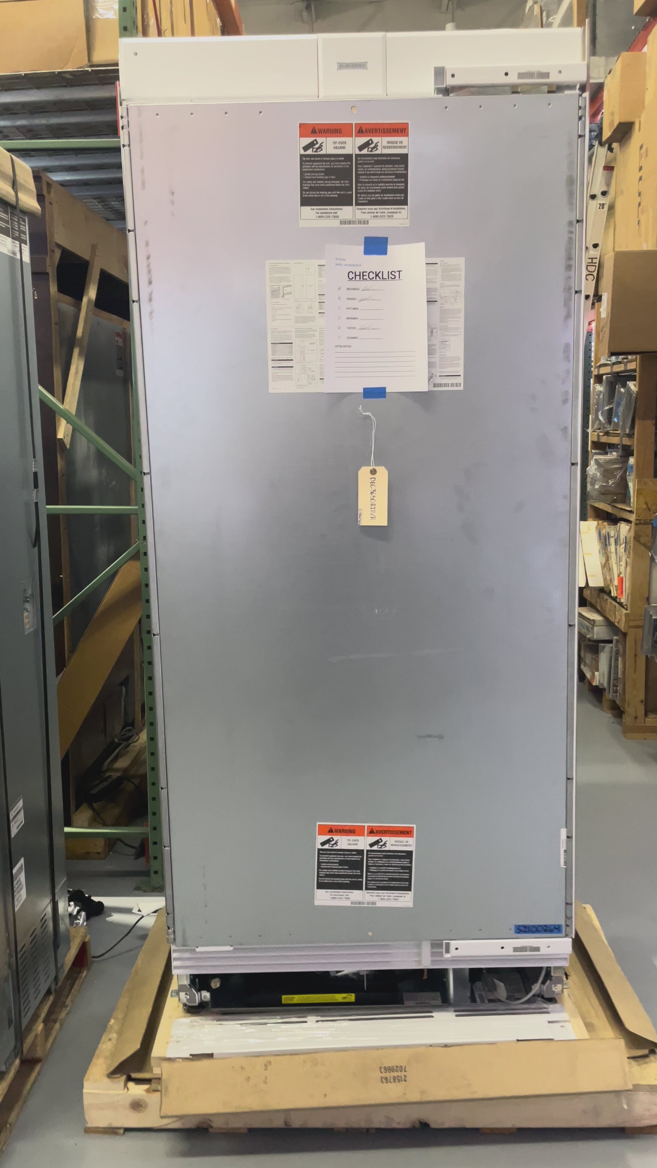 Sub Zero DEC3650RID/R - 36" Designer Column Refrigerator with Internal Dispenser - Panel Ready