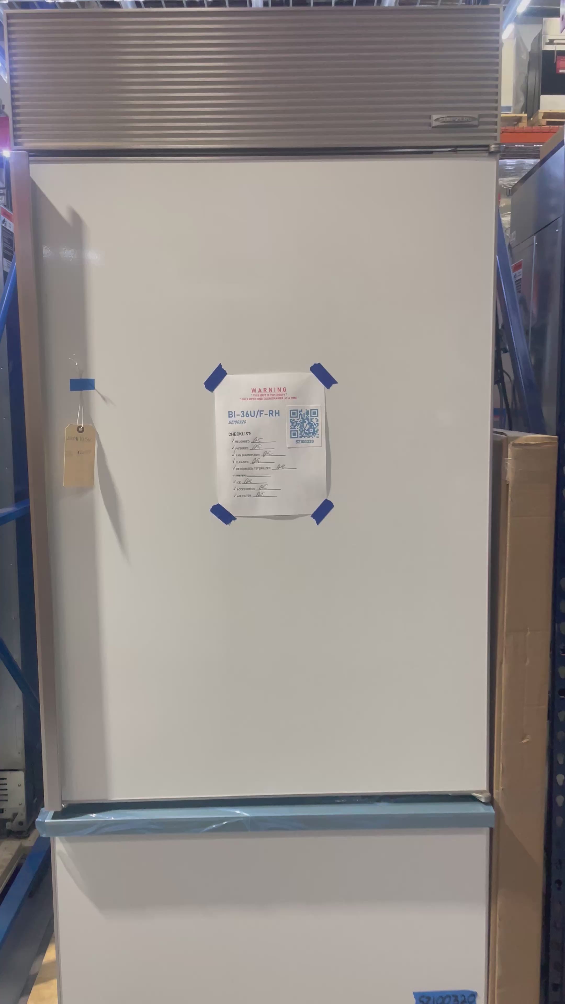 SubZero BI-36U/F-RH - 36" Overlay Over-Under Refrigerator