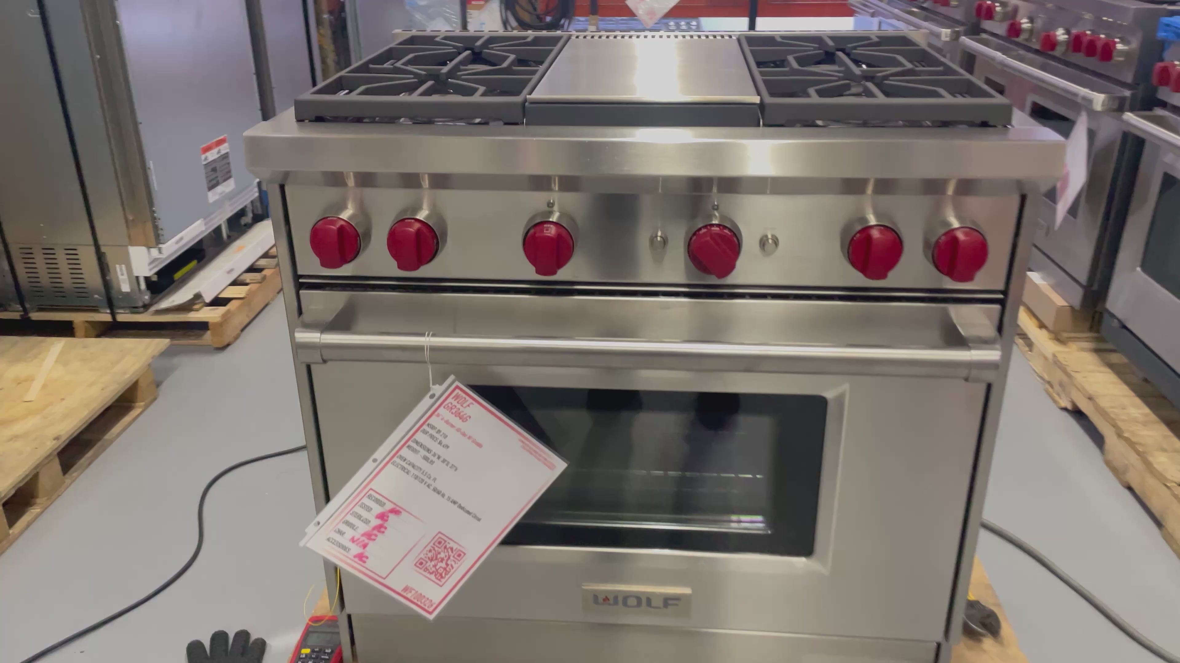 Wolf GR364G - 36” 4 Burner All-Gas Range W/ Griddle