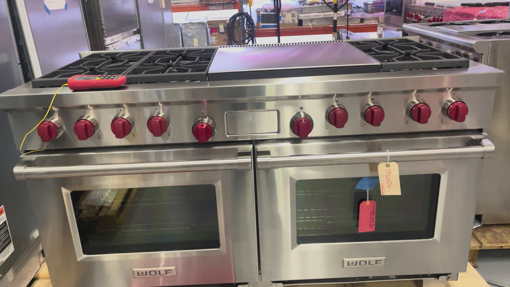 Wolf DF606DG - 60” 6 Burner Range W/ Double Griddle
