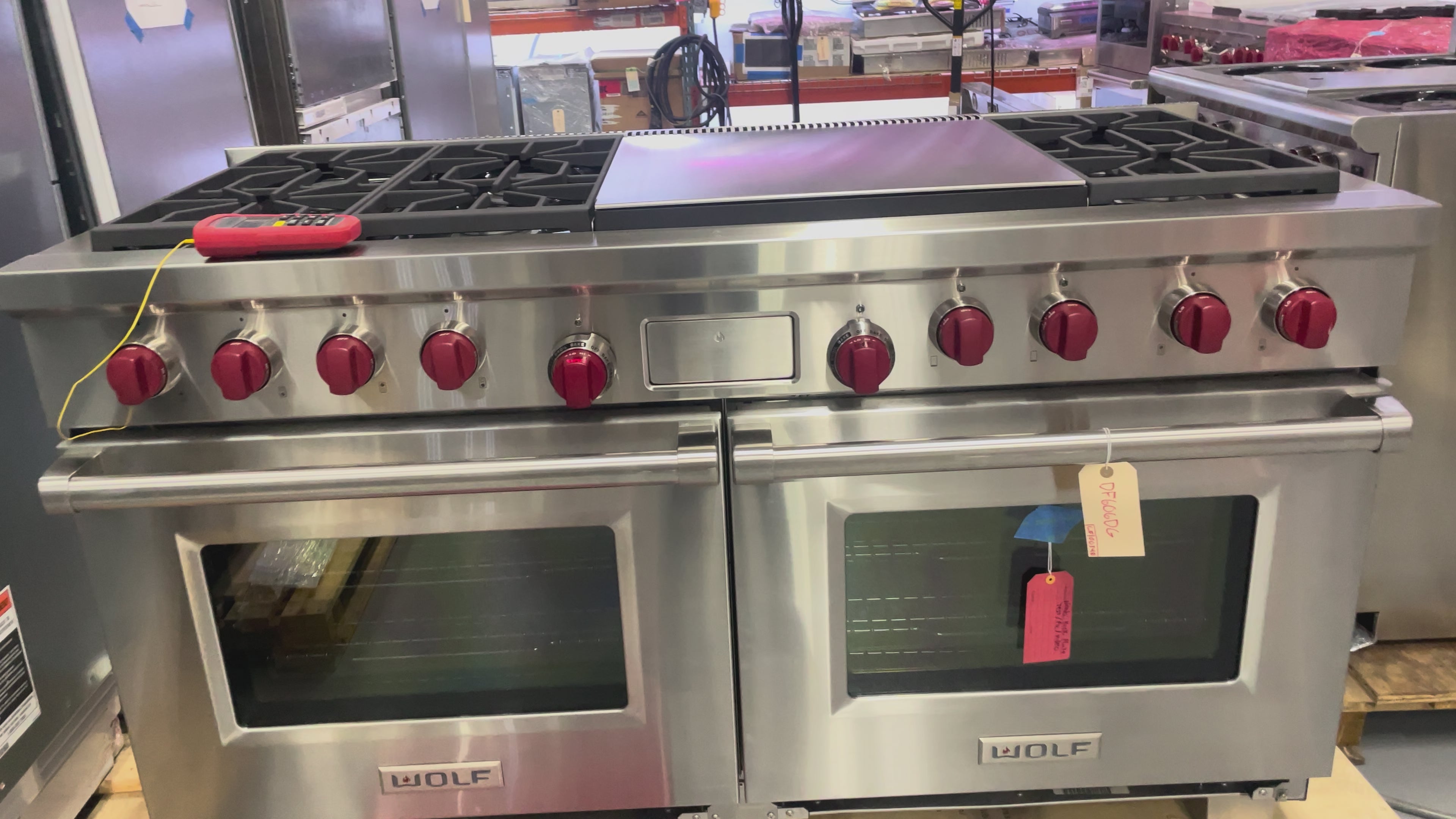 Wolf DF606DG - 60” 6 Burner Range W/ Double Griddle