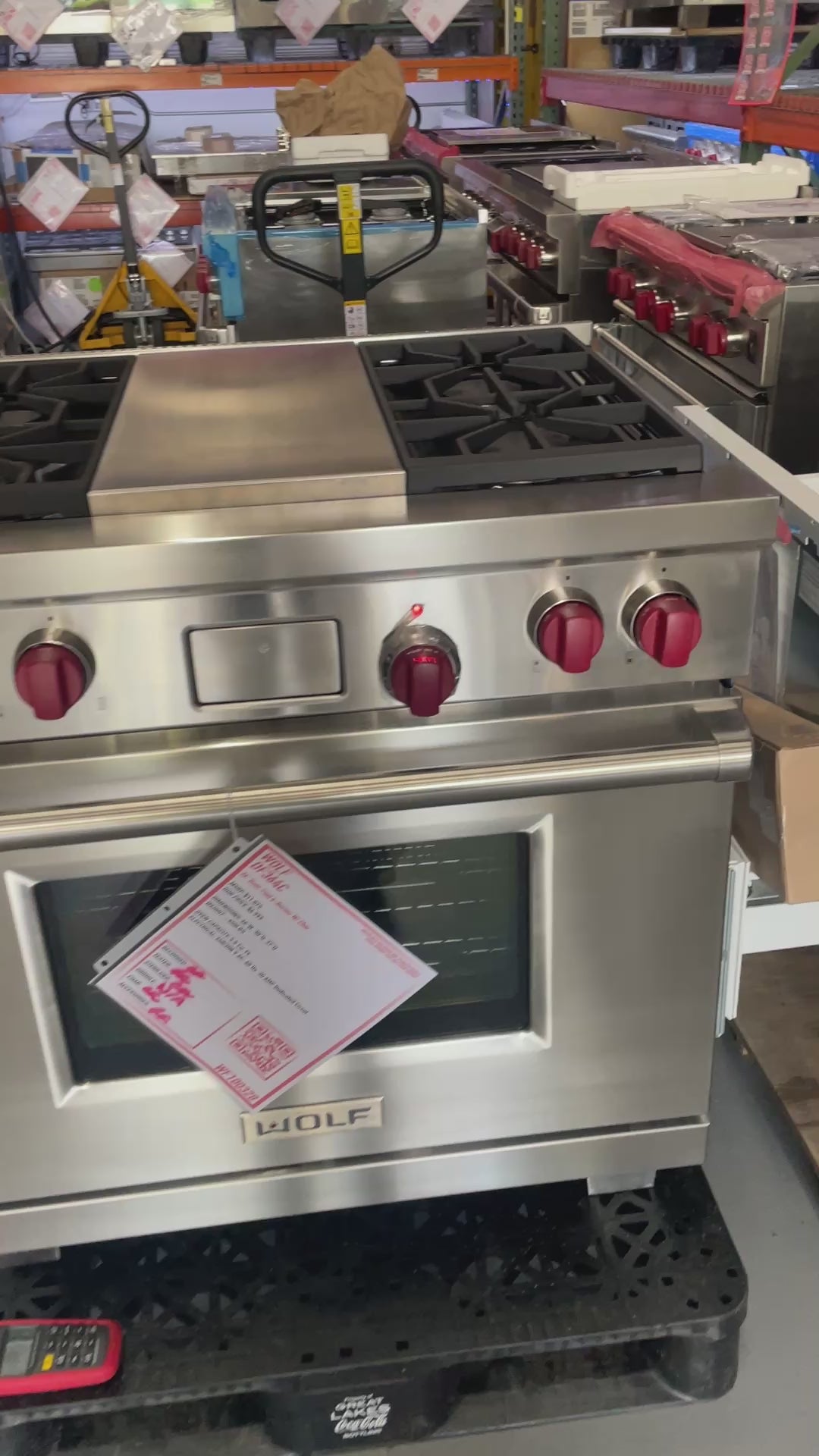 Wolf DF364C - 36" 4-Burner Dual-Fuel Range W/ Char